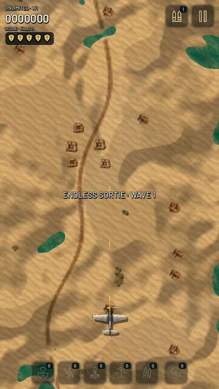 Medieval Sky unlimited mode development screen.